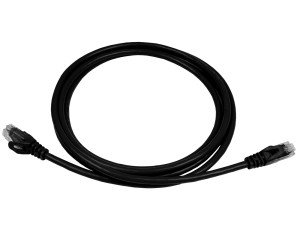 PowerMAX Black Cat.6 U/UTP T568B Patch Cord (LSZH) - with Divider